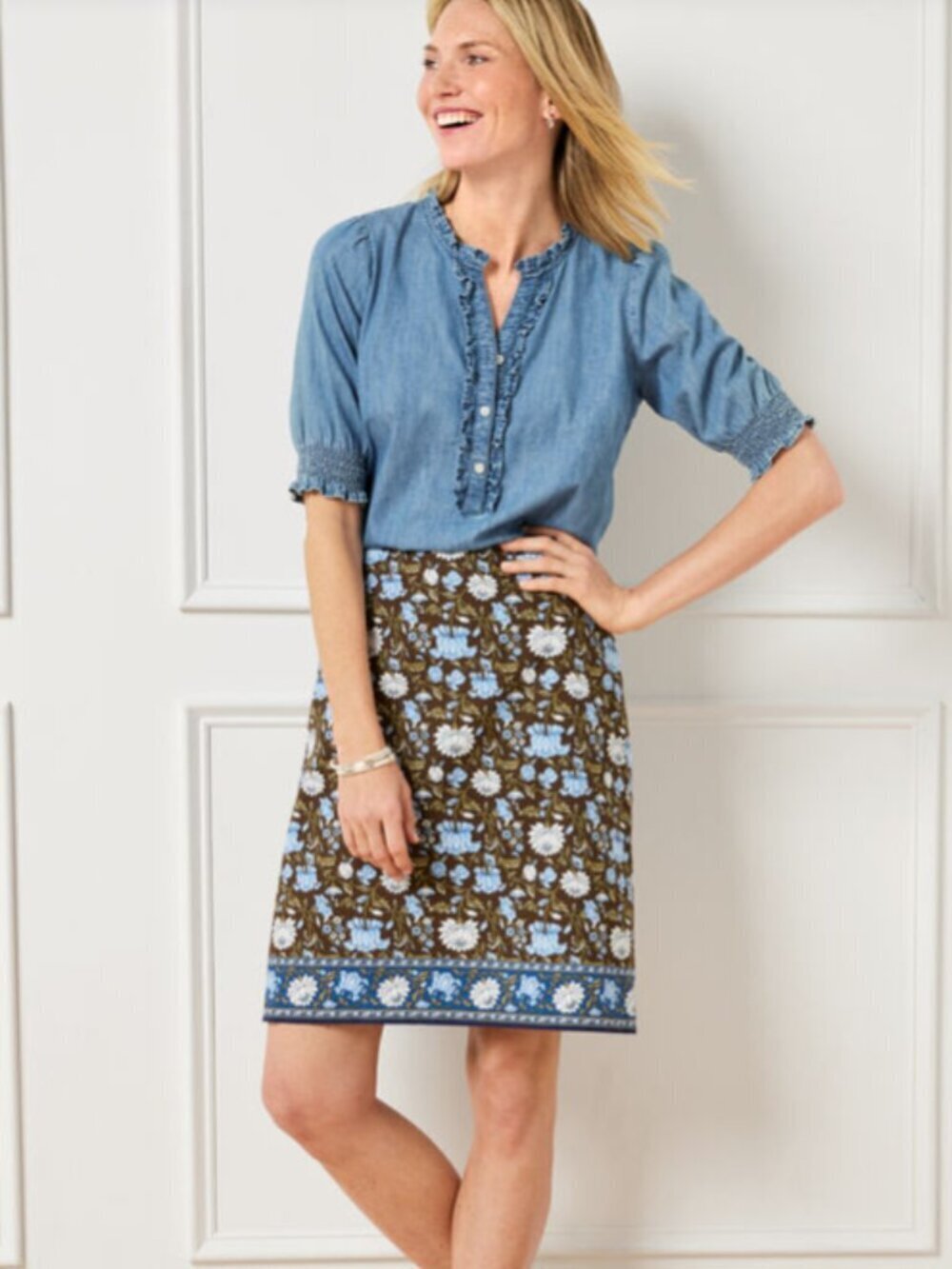 NWT Talbots Enchanting Floral Skirt